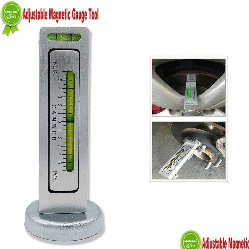 Fabricage van plaatwerk Nieuwe magnetische meter Auto Vrachtwagen Camber Castor Strut Wieluitlijning Waterpas Magneet Positionering Reparatie Dhvqj