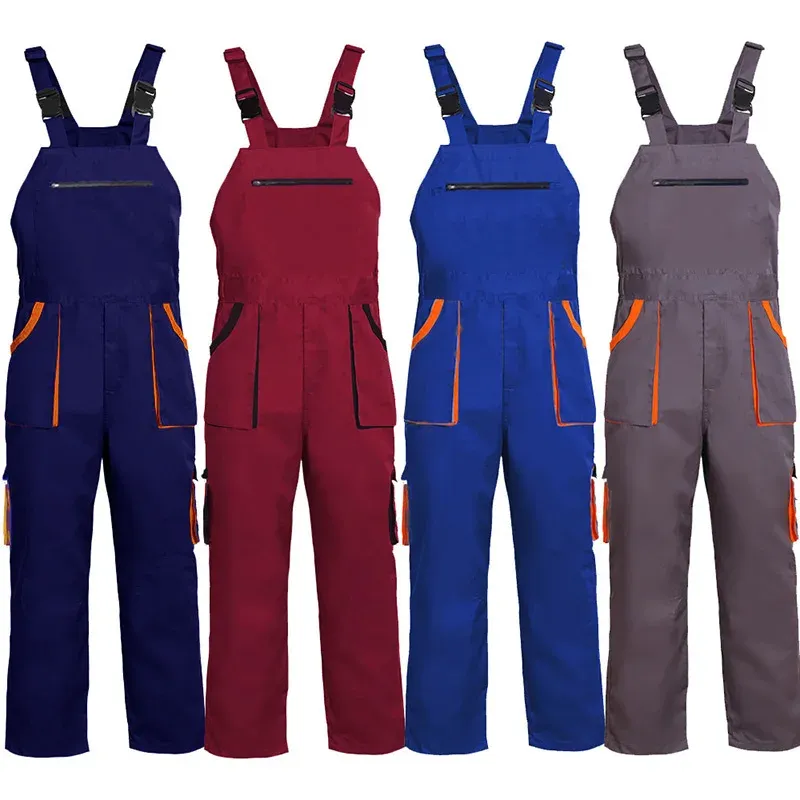 Capris Bib Ovalongs Men Men Work Work Clothing Plus Size Protective Coveralls Strap Jumpsuits with Uniforms SeevelessBib Pants