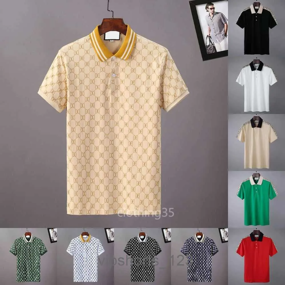 Męska koszulka polo letnia koszulki designerskie koszulę polo luksusowe polo casual męskie litera litera moda moda street man tee cotm Clothing Tees