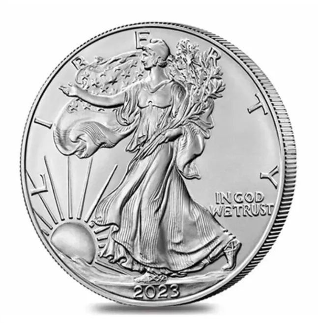 40mm Spot Winged Eagle 2024 2023 American Eagle Silver Coin Statue of Liberty Coin cross Eagle Ocean