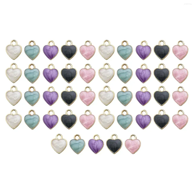 Charms 50x Heart Jewelry Making Finding Necklace Bracelet Earring Mini Valentine's Gifts For Teachers Toddlers Pets Mom Students
