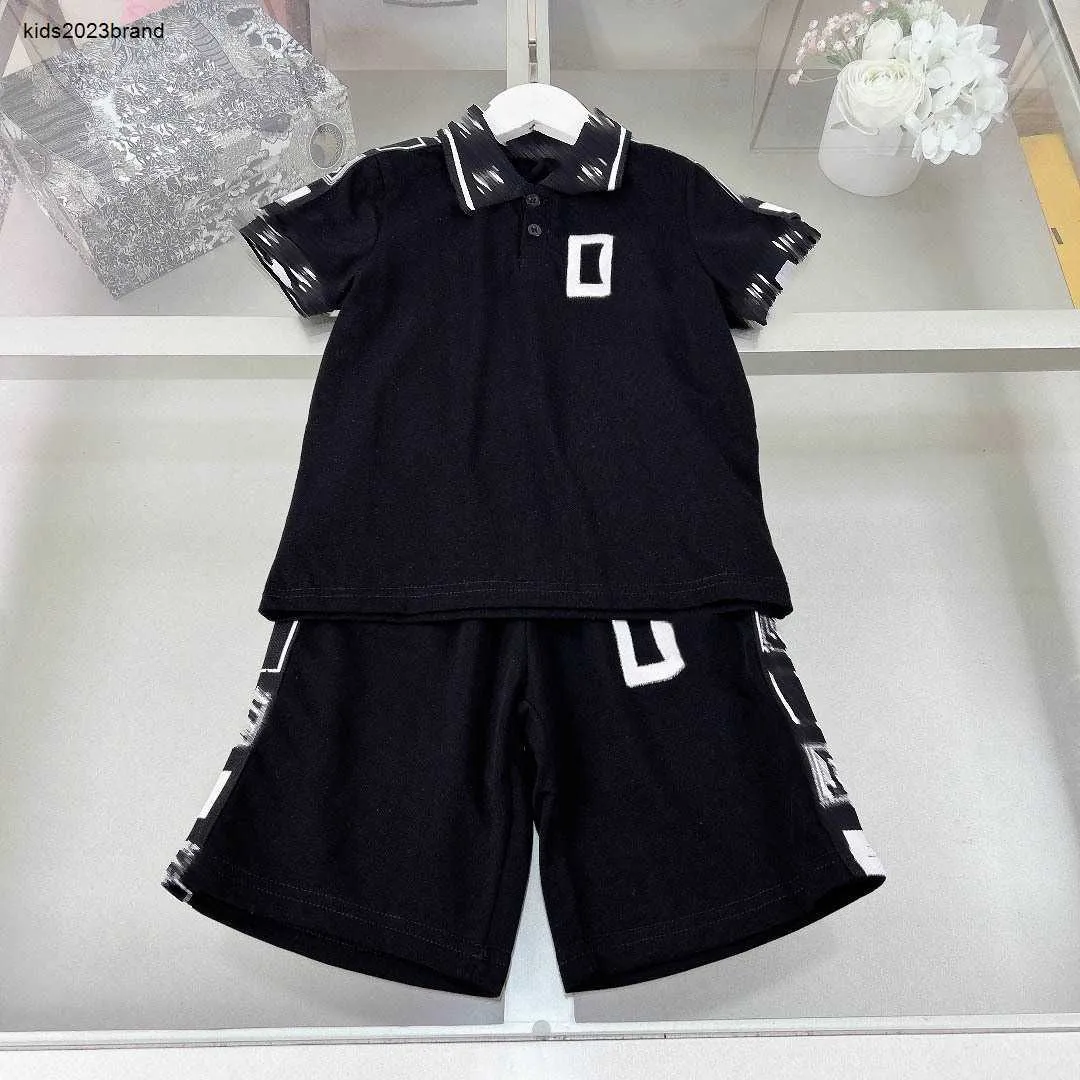 Nuove tute per bambini T-shirt con logo a contrasto set vestiti per bambini Taglia 120-170 CM designer POLO manica corta e pantaloncini 24Mar