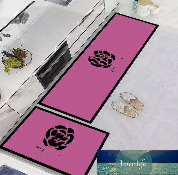 Toppdesigner matta badrum kök golvmatta leopard klassisk logotyp tryckt foajé golvmatta badrum vatten absorberande hemdekoration matdekor