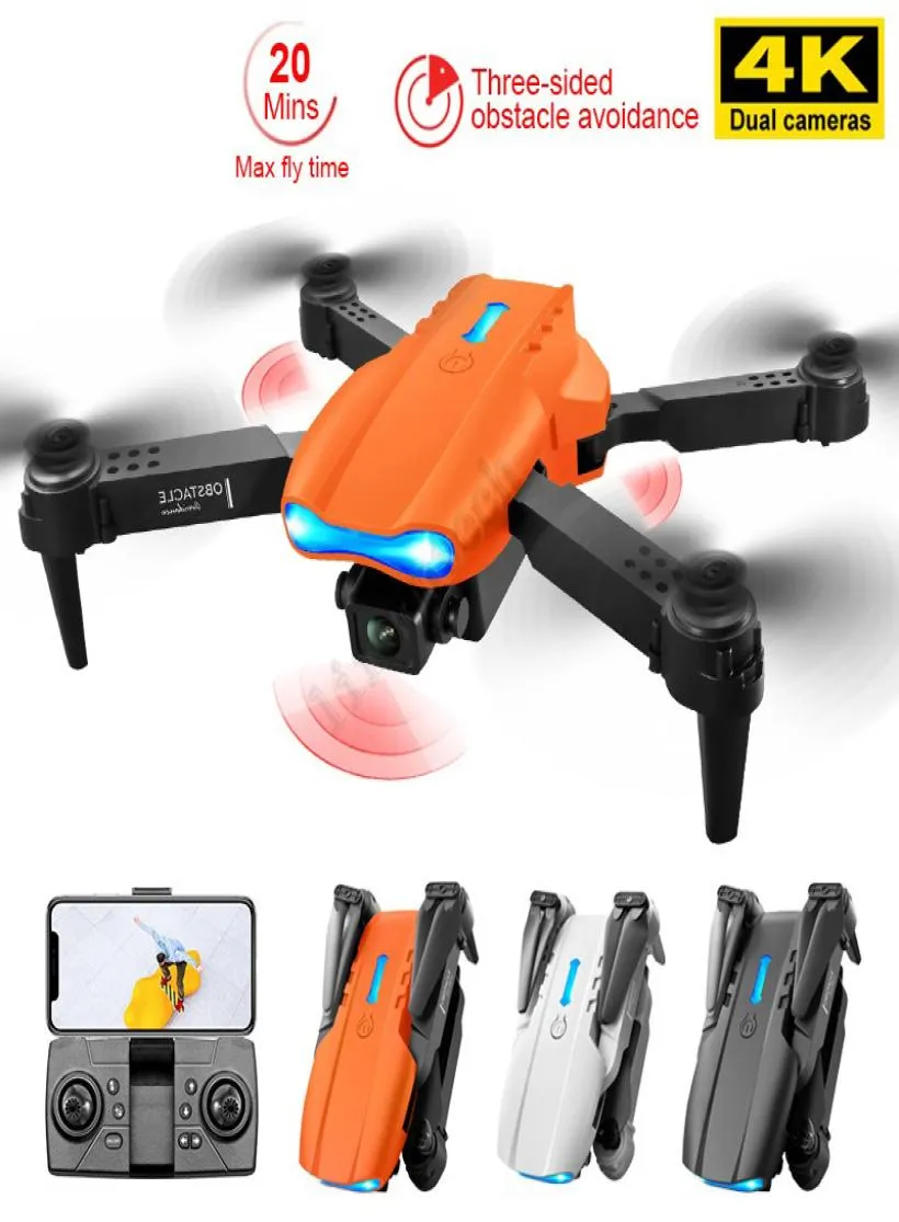 E99 Pro Mini Drone 4K HD 1080P Wi -Fi Professional Wide -Bergle Camera FPV 드론 장애물 회피 RC 헬리콥터 Quadcopter Toys GI7606028