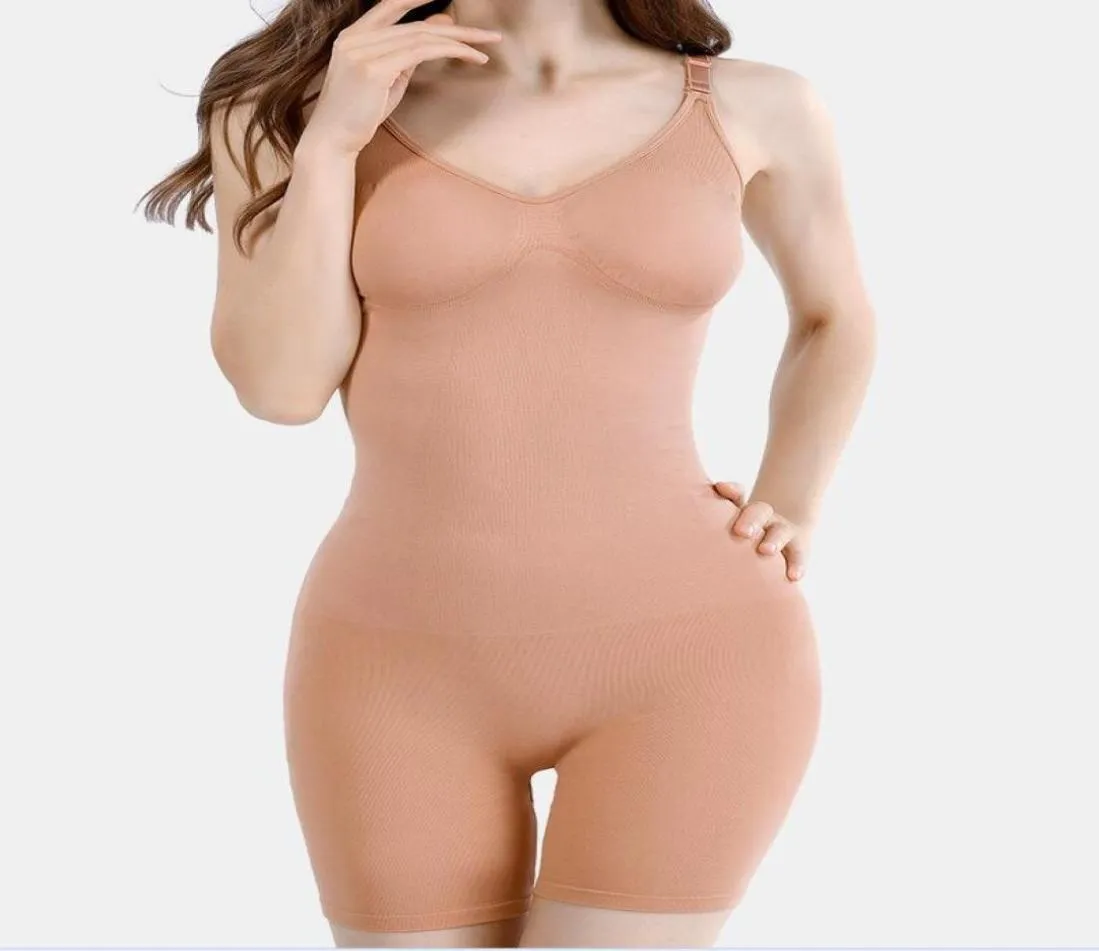 Espartilho feminino sem costura corpo inteiro modelador de barriga controle bodysuit sem costas emagrecimento modelador 0720017923400