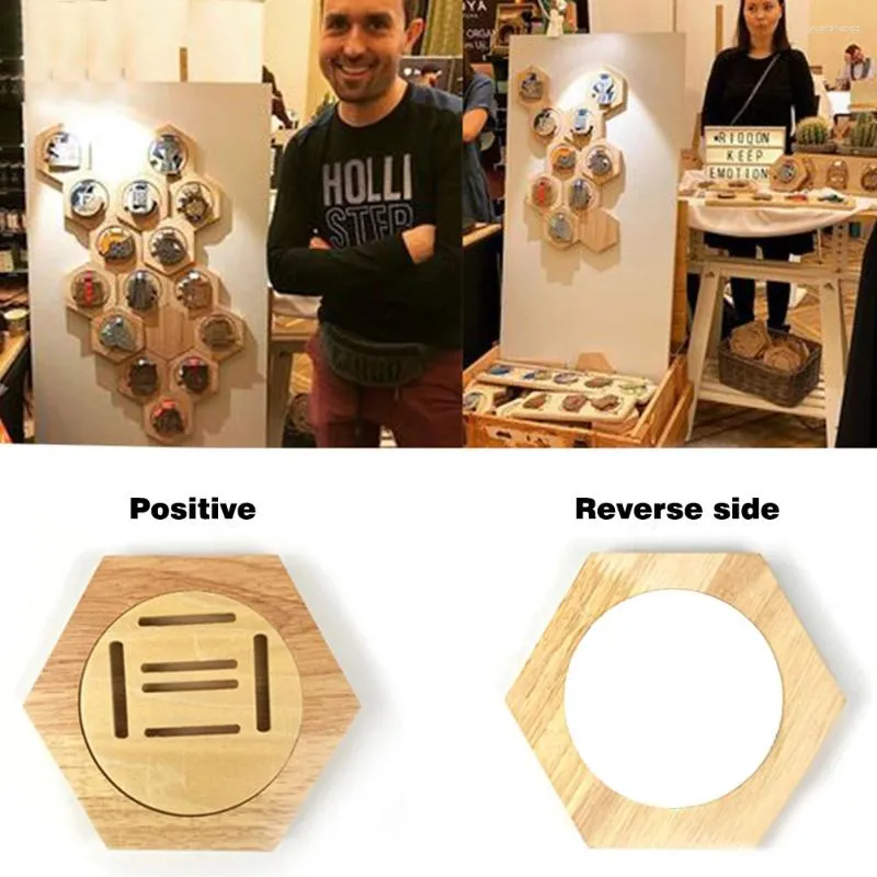 Plaques décoratives Médaille Affichage Hangle de suspension Hexagon Case de stockage Easy Facile pour le jeu Sport Toute compétition