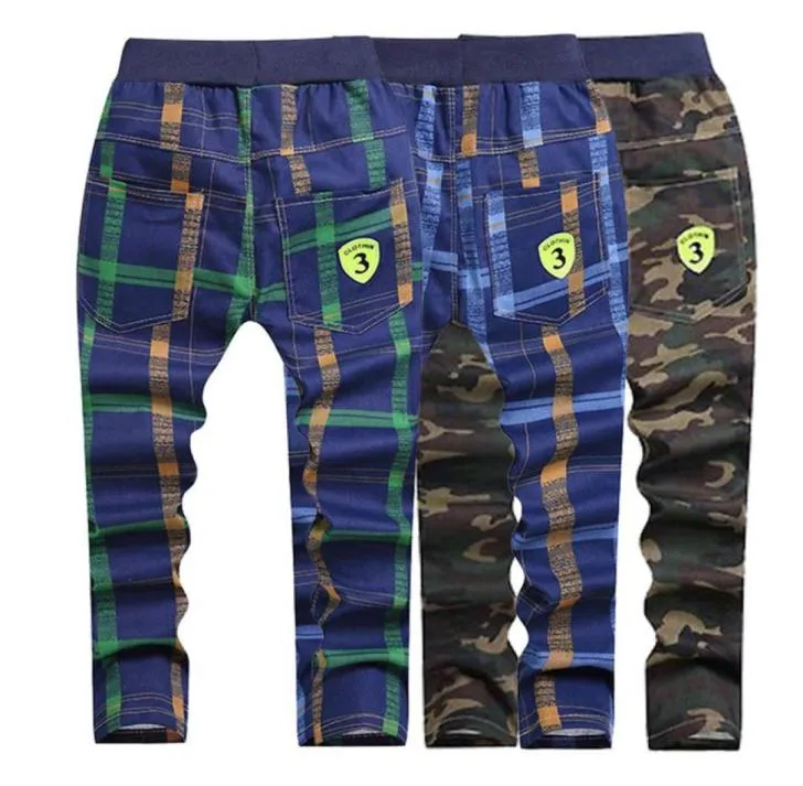 Boys Girls Clothes Pants Fashion Striped Plaid Casual Trousers Children039s Wear 510 Y Children Quality Clothing LJ200819185s1417061