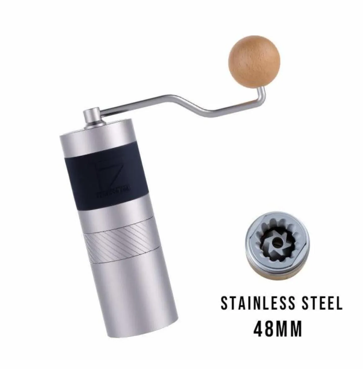 1zpresso jxje serie manuell kaffekvarn bärbar kaffekill rostfritt stål 48mm burr t2002276284004