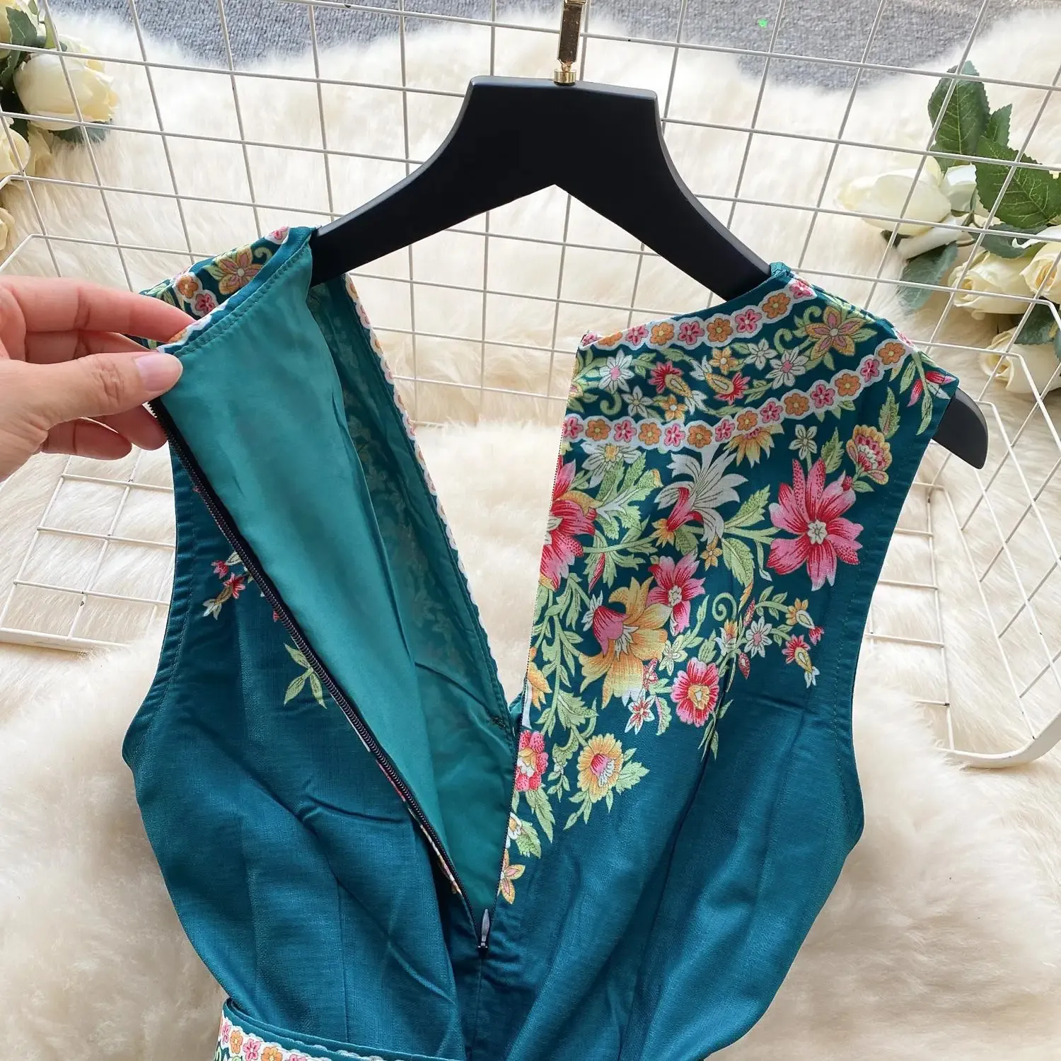 knee length dresses for ladies Sugar Thrillz Satin Ruffle Floral Print Corset Mini Dress main image 1
