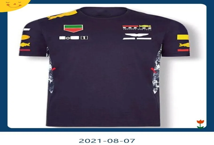 F1 Team Racing Tshirt Polyester QuickDrying Verstappen Fans Round Neck Kort ärm Downhill Jersey samma stil Anpassning3231790