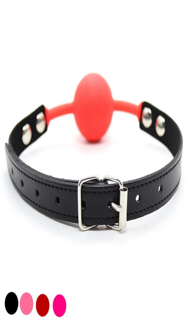 BDSM Silicone Mouth Gag Plug Bondage Slave Restraints Leather Belt In Adult Games For Couples Fetish Oral Sex Toys For Women Men 1638941