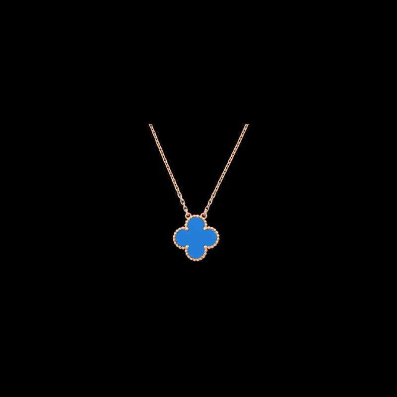 Ontwerper hanger ketting Sweet Love Vanca Jade Four Leaf Grass Lucky Flower sleutelbeen vrouwelijk rood Chalcedoon 18k Rose Gold Four Leaf Grass vrouwelijk Xwml