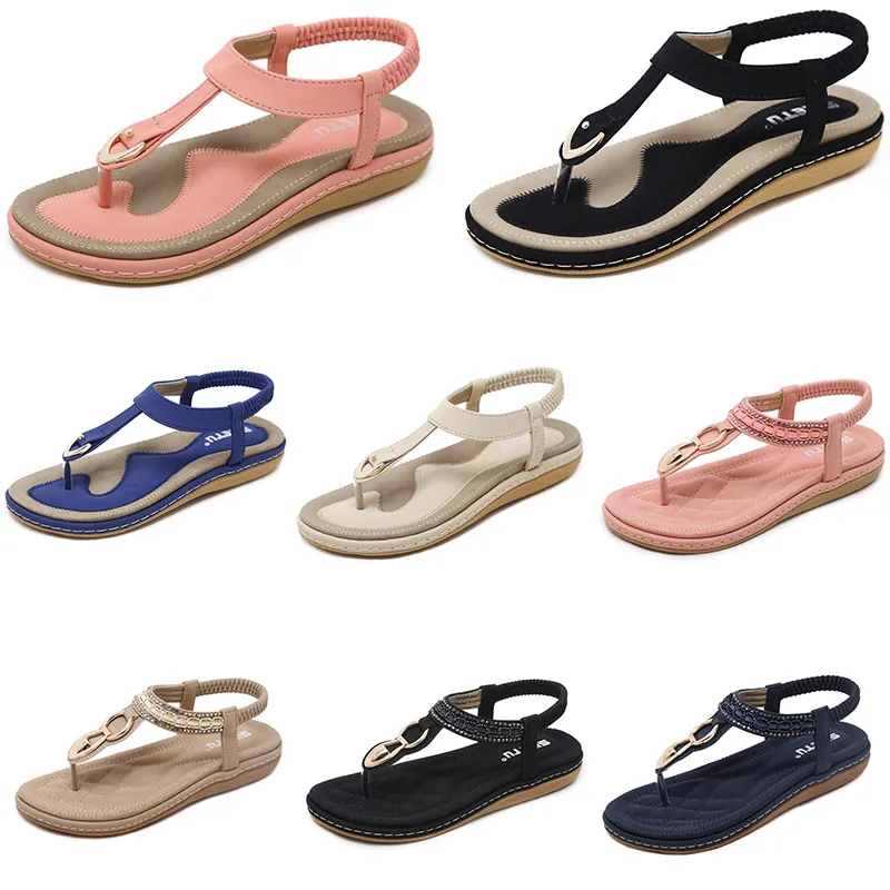 2024 summer women shoes Sandals low heels Mesh surface Leisure Mom Black white large size 35-42 J25 GAI
