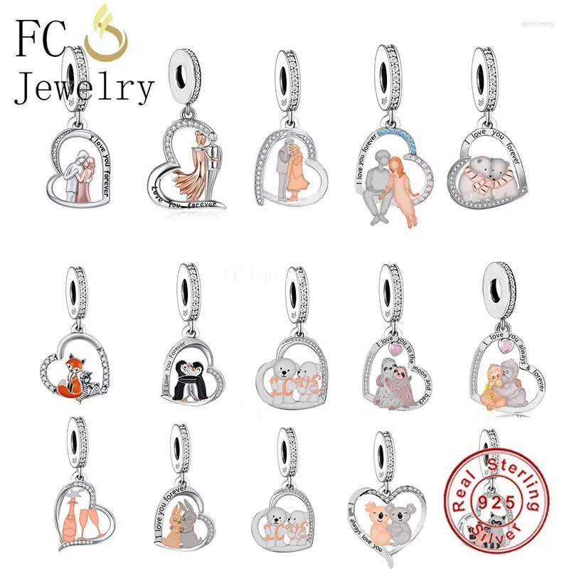 Losse edelstenen FC-sieraden passen bij originele bedelarmband 925 zilver jongen meisje verliefd kleine prins kraal voor het maken van Valentijnsdag