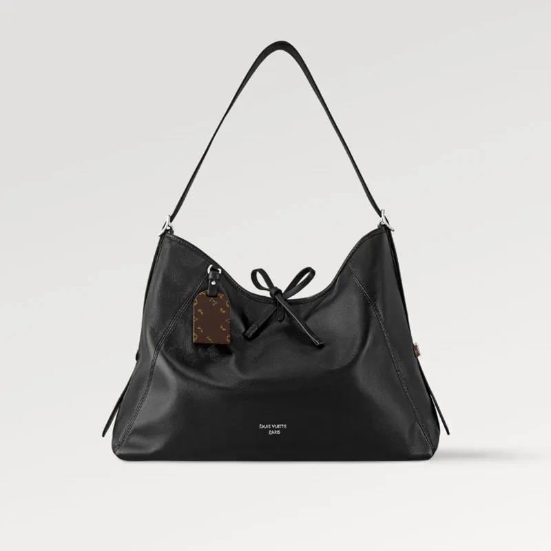 Explosion NEU Damen M25143 Jetzt vorbestellen CarryAll Dark MM Handtasche herausragendes Accessoire 2024 coole, super lässige, auffällige Taschen weiches Lammleder Palladium geräumiger Tag Schwarz