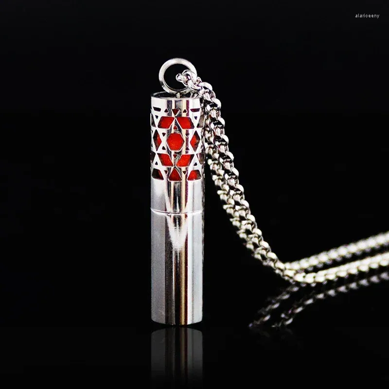 Pendant Necklaces Aromatherapy Essential Oil Fragrance Necklace Titanium Steel Hollow Perfume DIY Women's Sweater Chain Jewelry Gifts