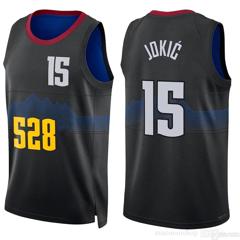 Nikola Jamal Murray Jokic Basketball Jerseys Męs Black Jersey