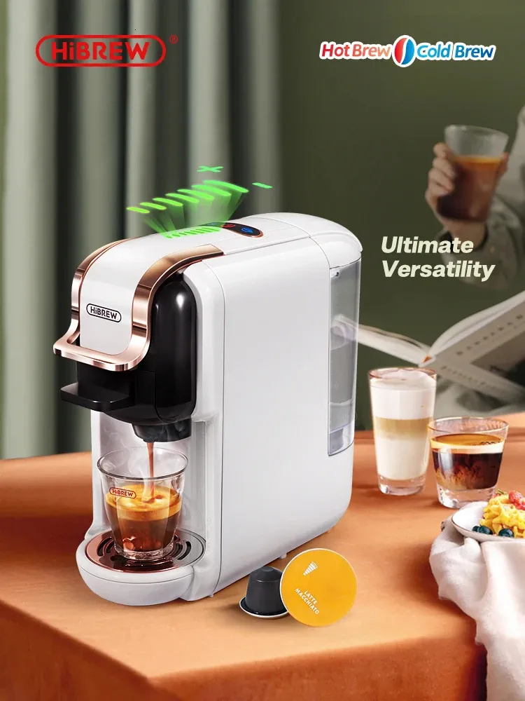 Hibrew cápsula múltipla máquina de café frio dg cappuccino nes pequena cápsula ese pod café moído cafeteria 19bar 5 em 1 h2b 240307