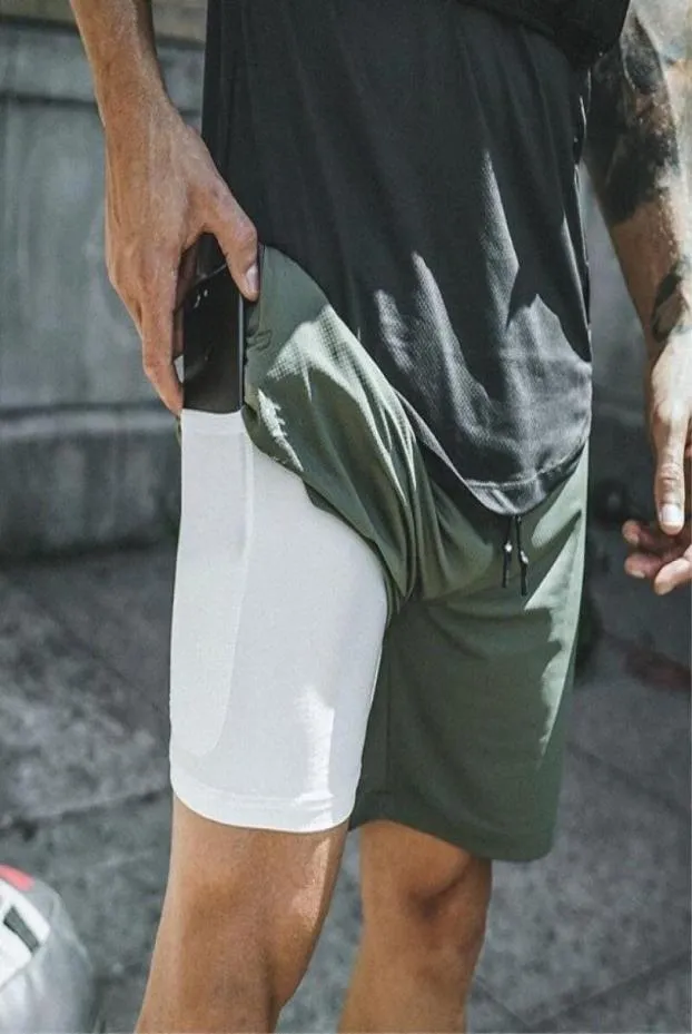 Nouveau short de course Men039s short de sport pour hommes séchage rapide exercice d'entraînement Jogging salle de sport avec doublure de poche intégrée 7319703