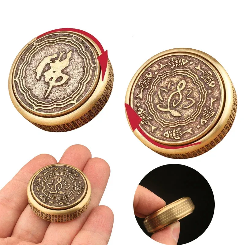 Zen Buddhafidget Spinner Adult Metal EDC Fidget Toys ADHD Hand Spinner Antistress Inxiety Stress Relief Desk Fun Gift240301