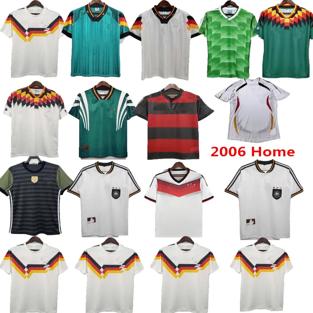 Dünya Kupası 1990 1998 1988 Almanya Retro Littbarski Ballack Futbol Jersey Klinsmann 2006 2014 Gömlekler Kalkbrenner 1996 2004