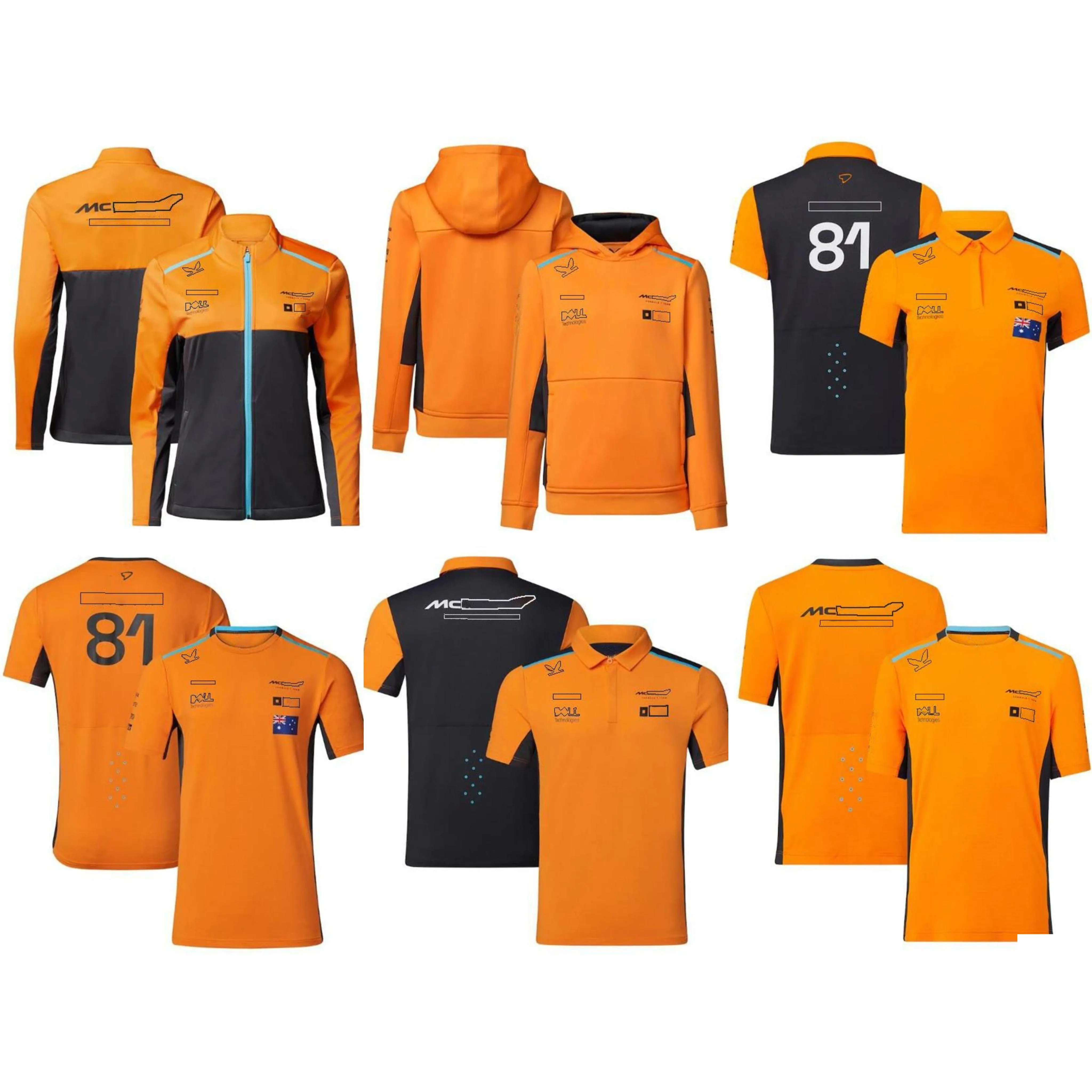 Motorkleding F1-racepak Lente en herfst Nieuwe hoodie met korte mouwen T-shirt aangepast met dezelfde drop-levering Auto Dh4Nz