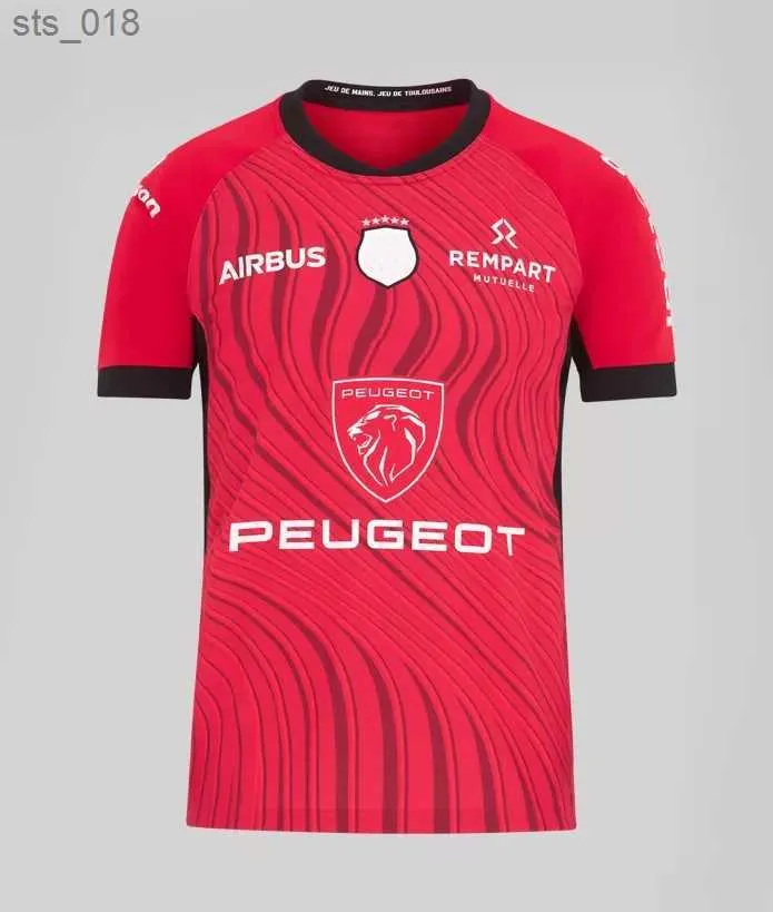 المشجعين قمم القمصان 2024 Biarritz Racing Jersey Stade Francais Paris Union Toulouser Bordeaux Begles Home Perpignan Ernest Wallon Size Up Size SH240309