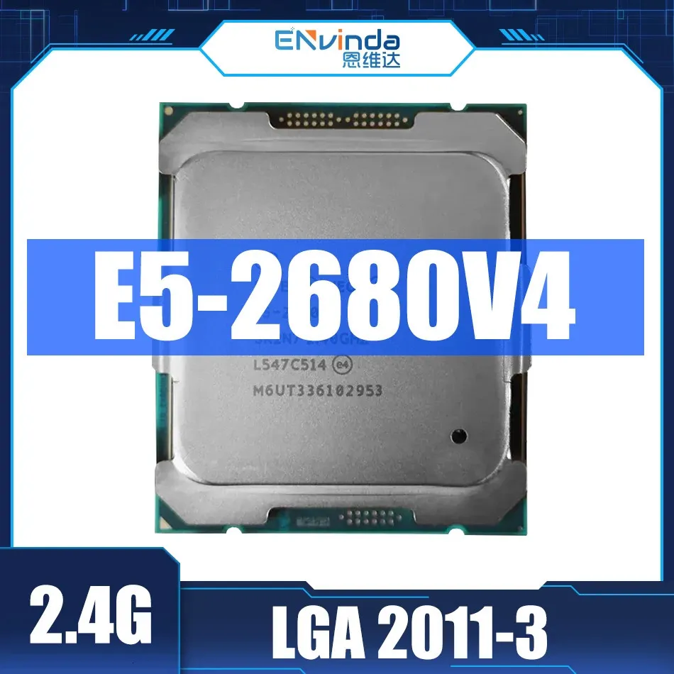 Processador Intel XEON E5 2680 V4 CPU 14 Core 2.40GHZ 35MB L3 Cache 120W SR2N7 LGA 2011-3 Suporte X99 Placa-mãe E5-2680V4 240304