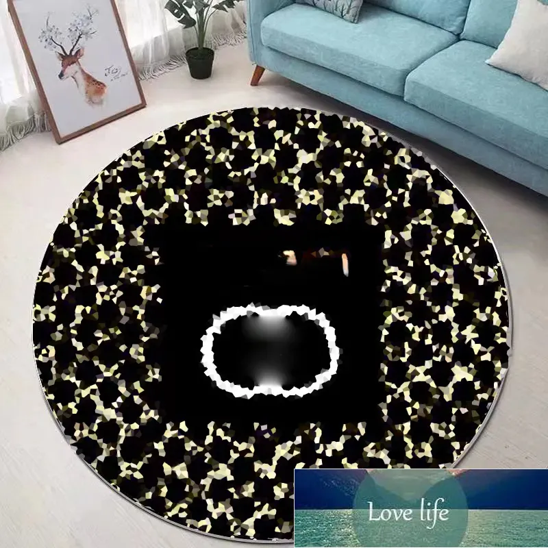 Top Designer living room circular carpet classic logo printed carpet bedroom living room coffee table mat rugs Home decoration carpet