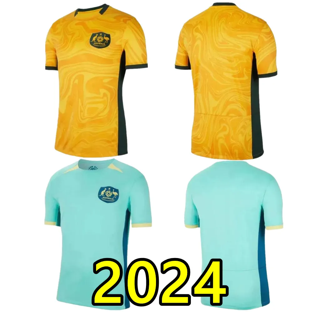 2023 2024 Australias landslag fotboll Jersey Kerr Yallop Kennedy Fowler Foord Catley van Egmond Simon Polkinghorne Football Men Shirt