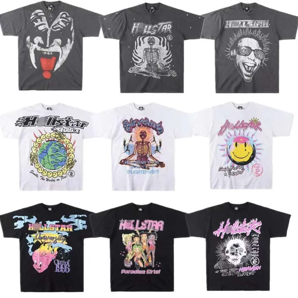 Original Designer Hellstar Shirt Mens T-shirts Short Sleeve Tee Men Women High Quality Streetwear Hip Hop Fashion T Shirt Hell Star Hellstar Short KF