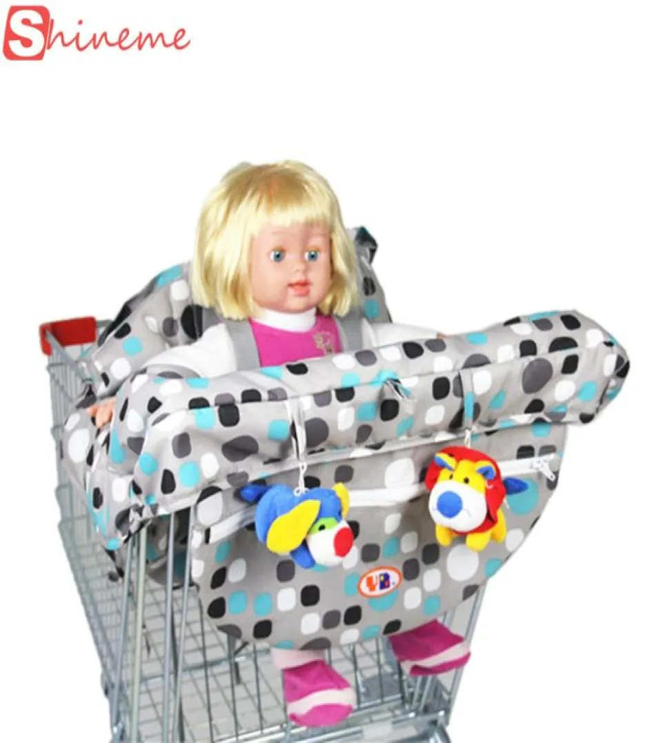 WholeBrand 2 kleuren vijfpuntsgordel kwaliteit veiligheid opvouwbare supermarkt baby-kind winkelwagentje cover voor baby7977687