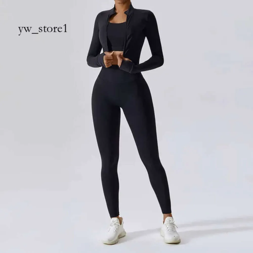 Lu Lu Yoga Takip Gym Spor Fitness Spor Seti Kadınlar için Lu Lememm Wokrout Kadın Giysileri Pantolon Uzun Kollu Mahsul Üst Cross Sırt Spor Sütyen 3 3116