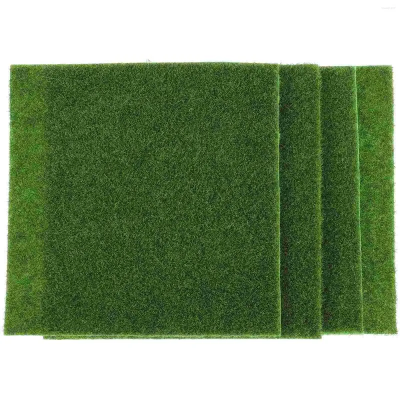 Carpets 4 Pcs Plants Lifelike Grass Outdoor Garden Mini House Decoration Fairy Artificial