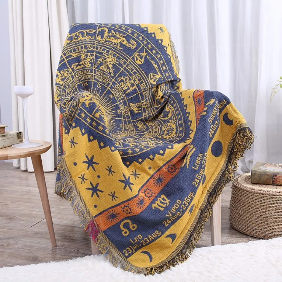 Constellation Geometric sofa blanket throw abstract livingroom decoration leisure blankets for Bedspread Picnic mat rug tapestry288L