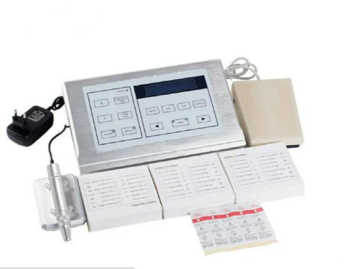 New Complete Tattoo Set 991T02 Permanent Makeup Eyebrow Tattoo Rotary Machine Kit Pedal Needles Power Supply1891597