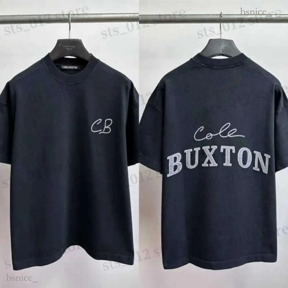 Herren-T-Shirts, übergroße Cole-Buxton-T-Shirts, Buchstaben-Slogan-Patch, bestickte Kurzarm-Oberteile, übergroßes CB-T-Shirt für Männer und Frauen, 154