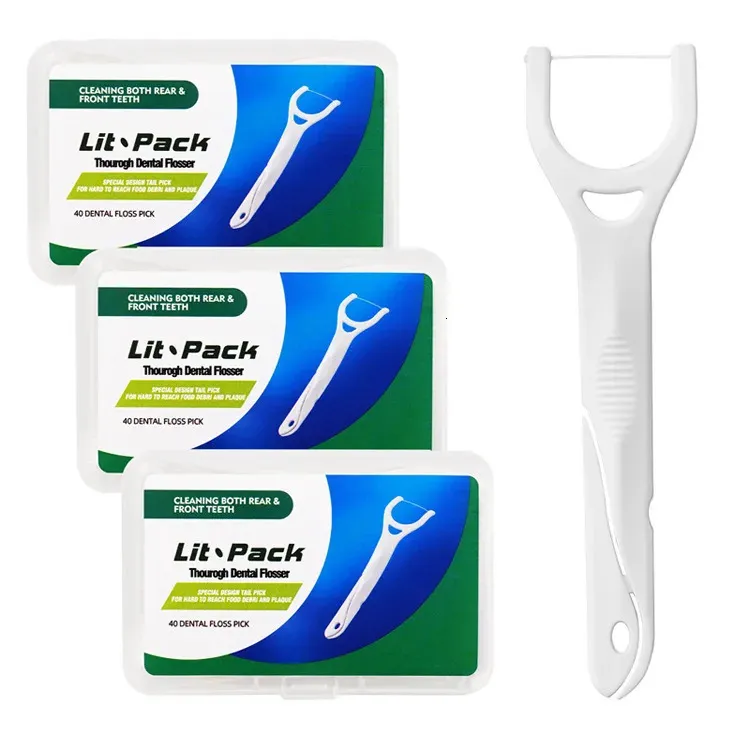 Ultrasmooth Tough Tfloss Stick tandpetare är inte lätt att bryta bärbara låda enklare rena baktänder 240309