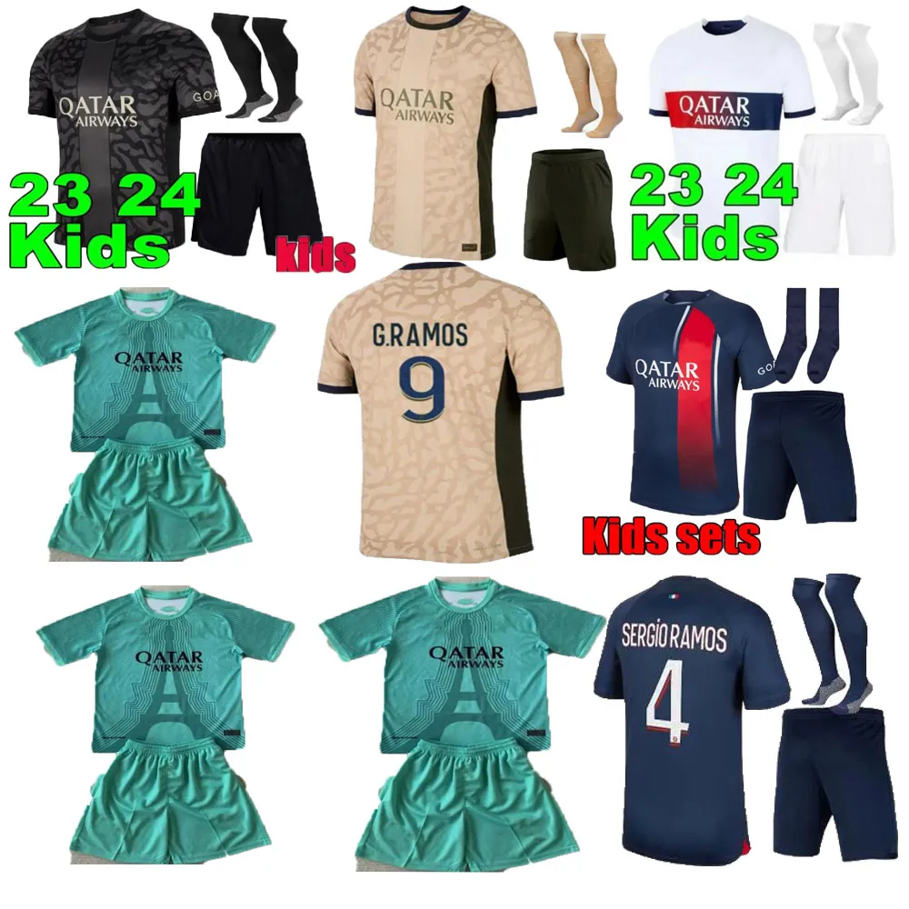 psgES MBAPPE voetbalshirts voetbalshirt 2024 Maillots voetbalshirt psgjersey kindertenue sets uniform kinderen LEE KANGIN O DEMBELE G.RAMOS KOLO MUANI UGARTE