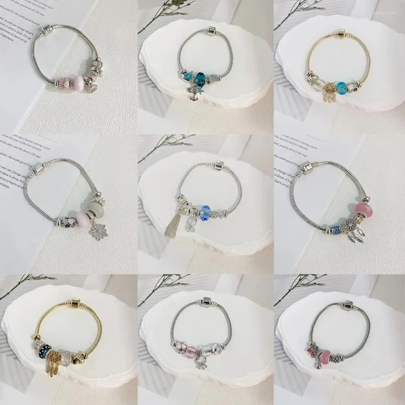 Charm-Armbänder, modisch, trendig, Vintage-Stil, Naturstein-Anhänger, Serie, Armband für Damen und Mädchen, Geschenk, Juwelen, mehrere Auswahlmöglichkeiten