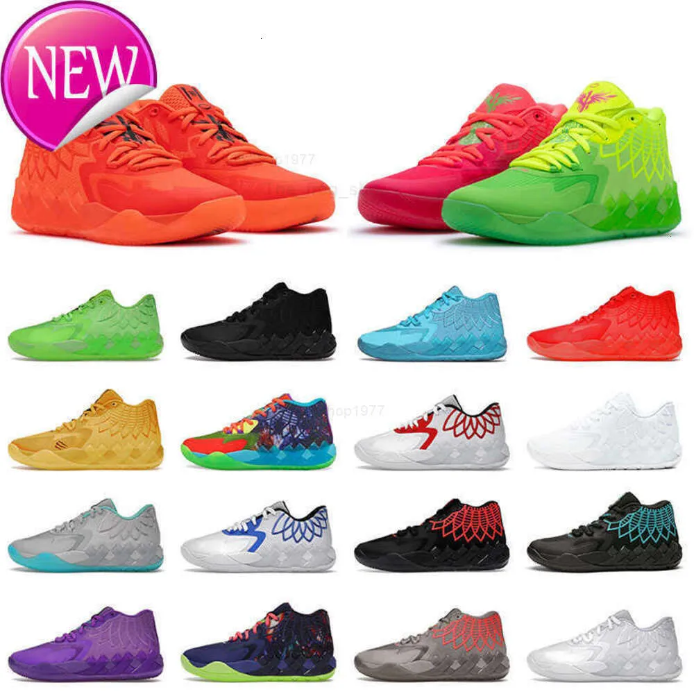 Basketboll Ogmens Lamelo Ball Shoes MB.01 lo Sneakers 1of1 Rick and Morty inte härifrån Red Blast Unc Queen City Gray Black White Galaxy Extra stor storlek