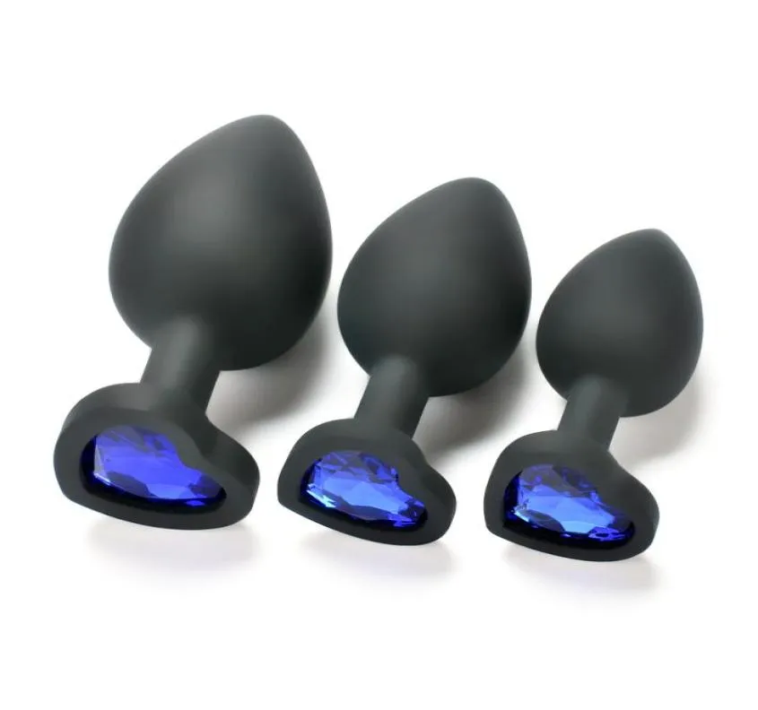 3 stks veel Hartvormige Siliconen Anale Plug Gspot Hof Butt Plug Seksuele Gezondheid Volwassen Sex Volwassen Levert Speeltjes voor Vrouw Man2435806