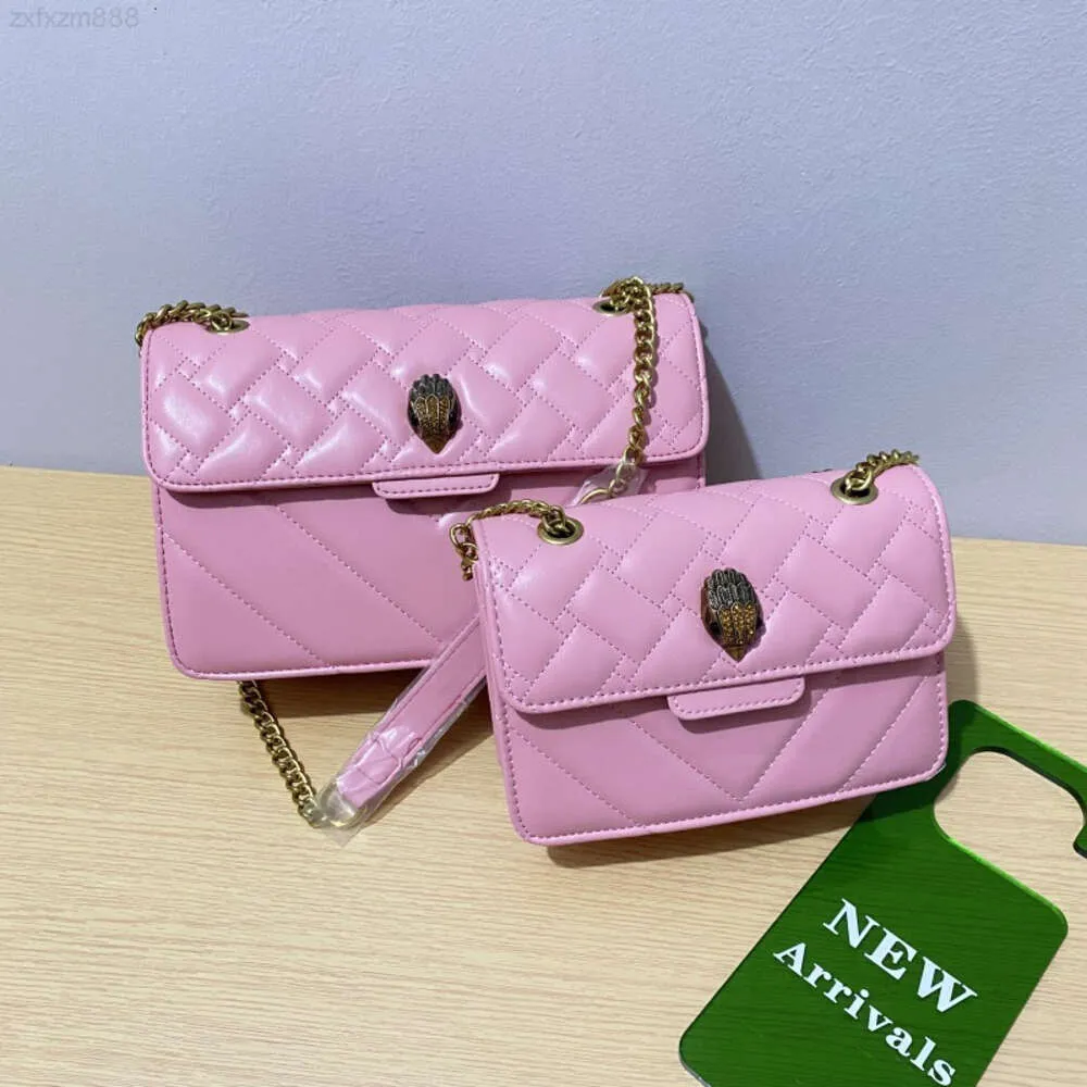 Pink Rhombus Chain Bag for Women Summer Fashion Korean Style Small Square Texture Niche Design Single Shoulder Crossbody