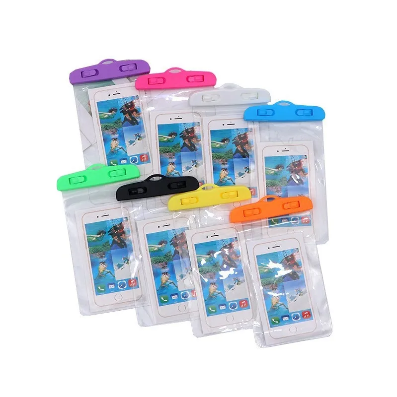 Mobile phone waterproof bag touch screen swimming takeout sealed bag protective cover PVC transparent waterproof bag