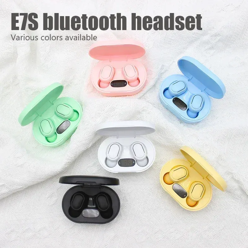 E7S TWS Auricolare Bluetooth Cuffie con microfono Auricolari Hifi stereo 9D IPhone IOS Android Auricolare wireless tutti i telefoni