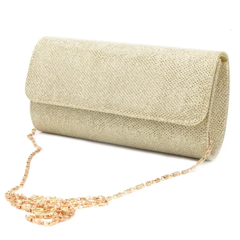 Damen Handtasche Hochzeit Luxus Kette Umhängetaschen Glänzende Hülle Tasche Frauen Gold Silber Abend Party Clutch und Geldbörse Weiblich 240228