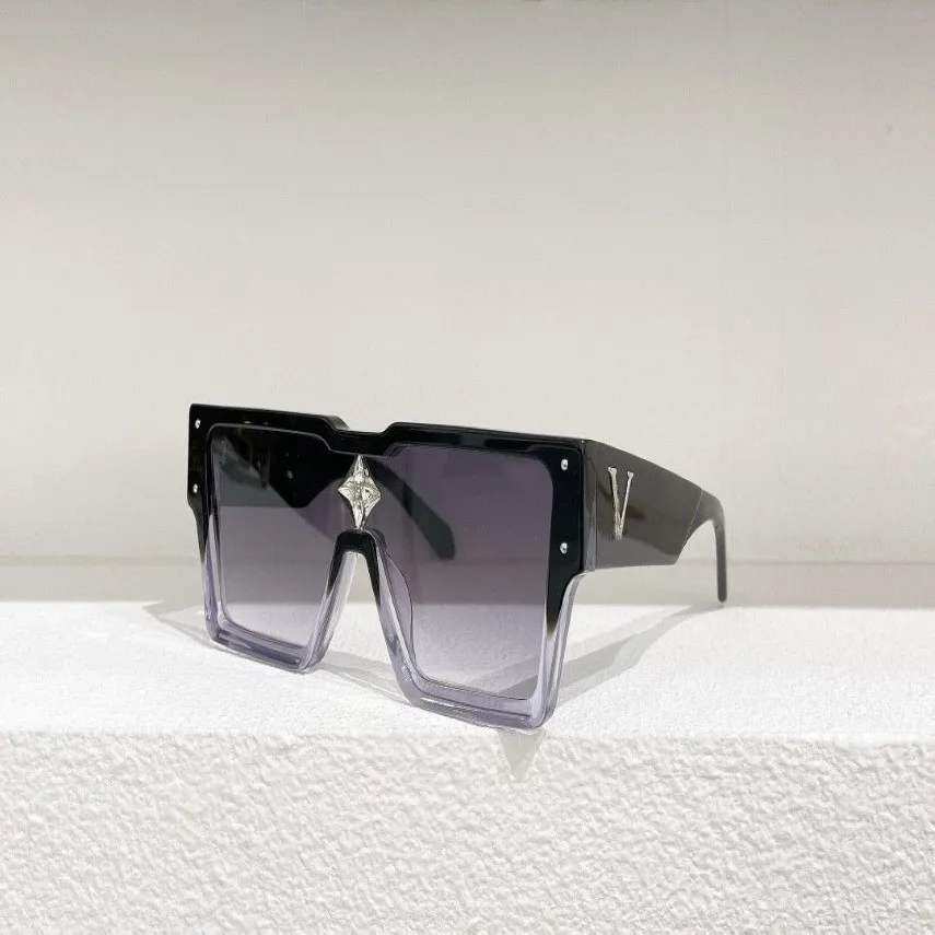 Solglasögon för Man Woman Unisex Designer Goggle Beach Cyclone Sport Mask Solglasögon Black Millionaires Square Design UV400 med BO258G