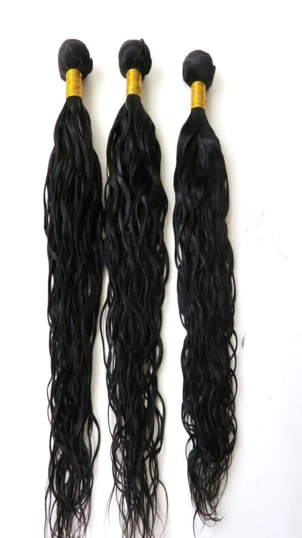 Cabelo brasileiro virgem pacotes de cabelo humano tece tramas de onda natural 834 Polegada 100 não processado peruano indiano mongol vison cabelo e5959067