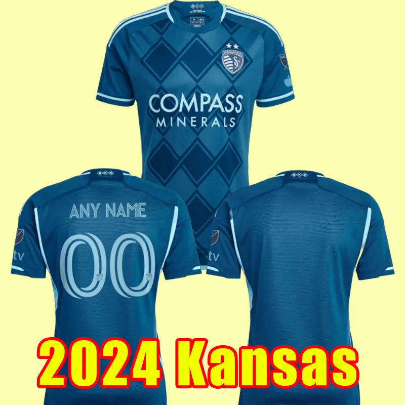 MLS 24 25 Sporting Kansas City Soccer Player Player Version 2024 2025 Football Dorts Home Adult Maillot de Futol Custom Pulido Busio Russell Zusi