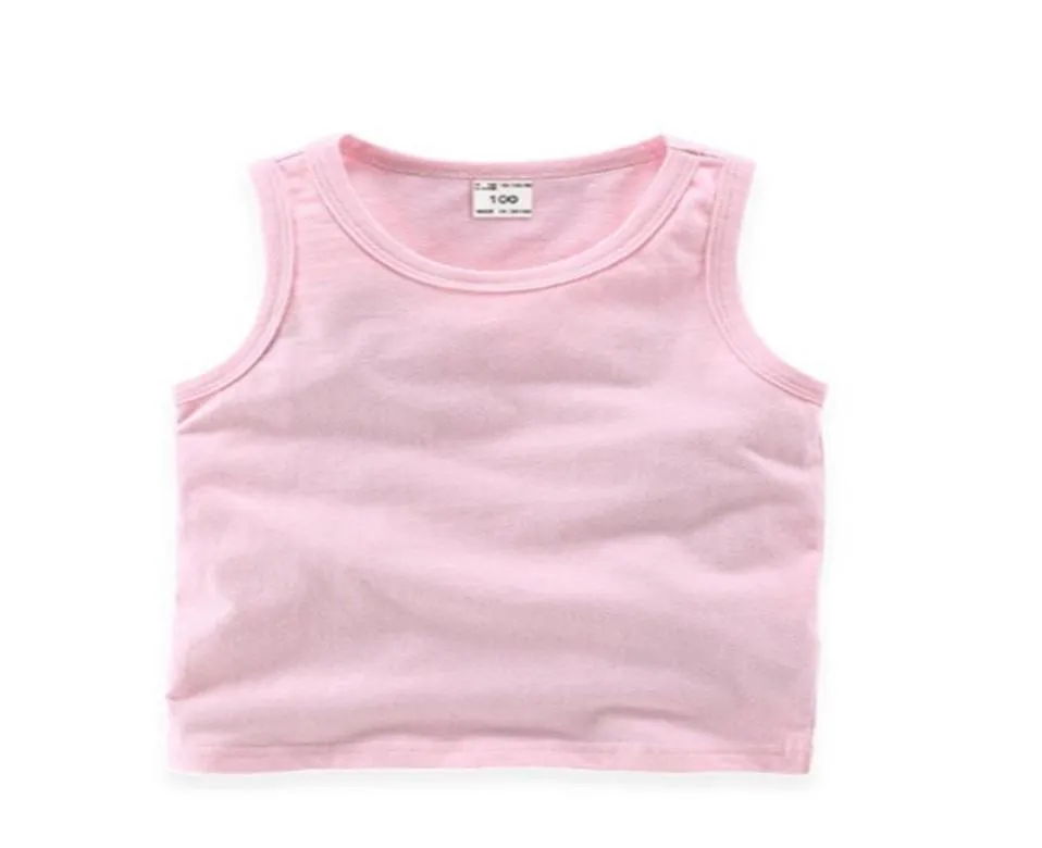 Candy Color Girls Sleeveless Jerseys Baby Kids Clothing Children039s Boy Tops Beach Underwear Summer Children9017154